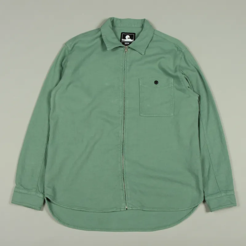 Edwin Wilson Zip Through Shirt - Blue Spruce